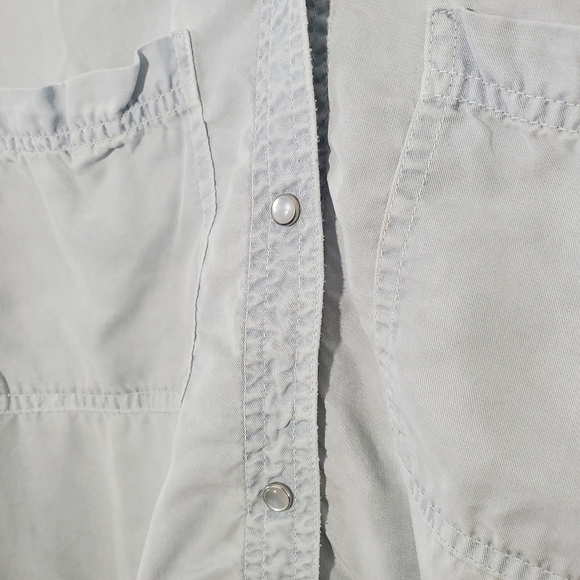 ANTHROPOLOGIE HOLDING HORSES Dimanche Button Down Blouse Blue Size S - Picture 5 of 9